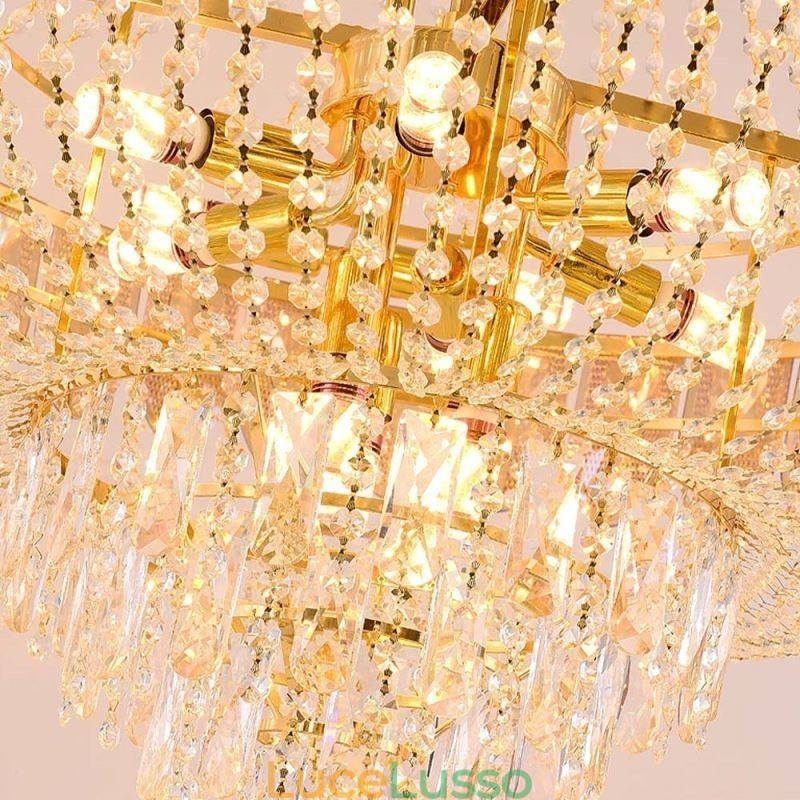 Lampada a sospensione in cristallo Lampada da soffitto decorativa di lusso