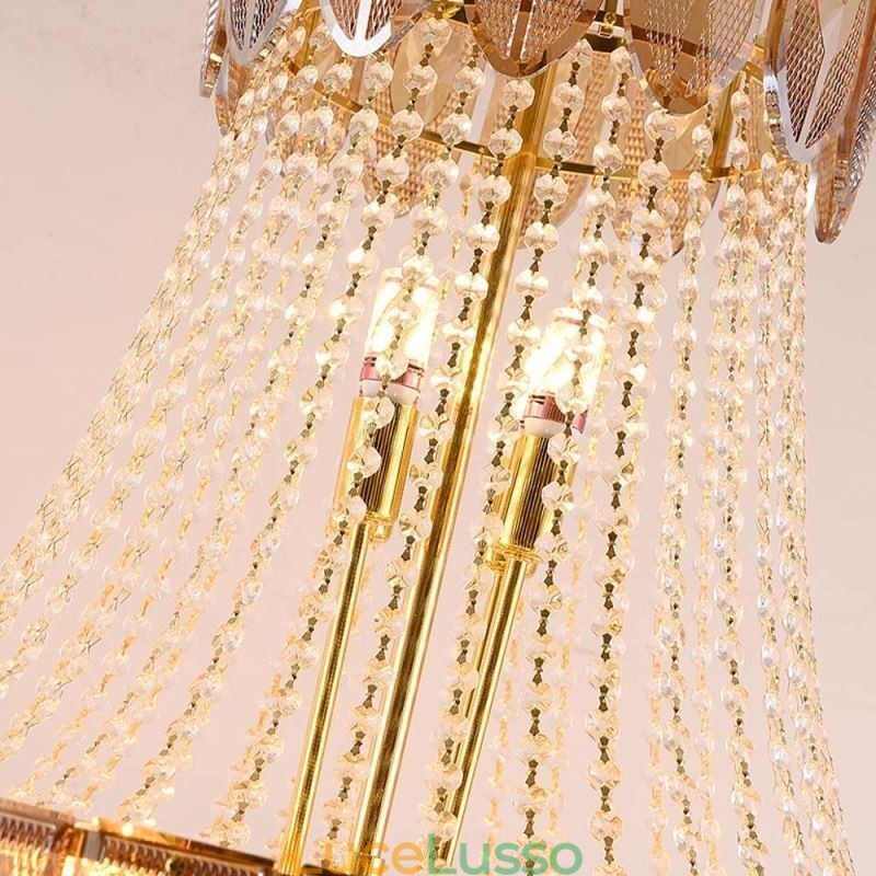 Lampada a sospensione in cristallo Lampada da soffitto decorativa di lusso