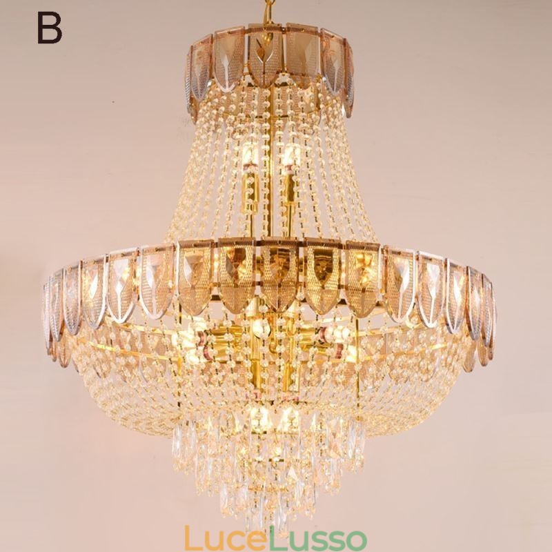 Lampada a sospensione in cristallo Lampada da soffitto decorativa di lusso