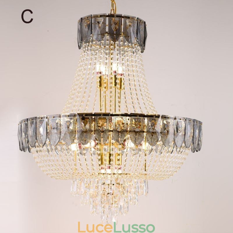 Lampada a sospensione in cristallo Lampada da soffitto decorativa di lusso