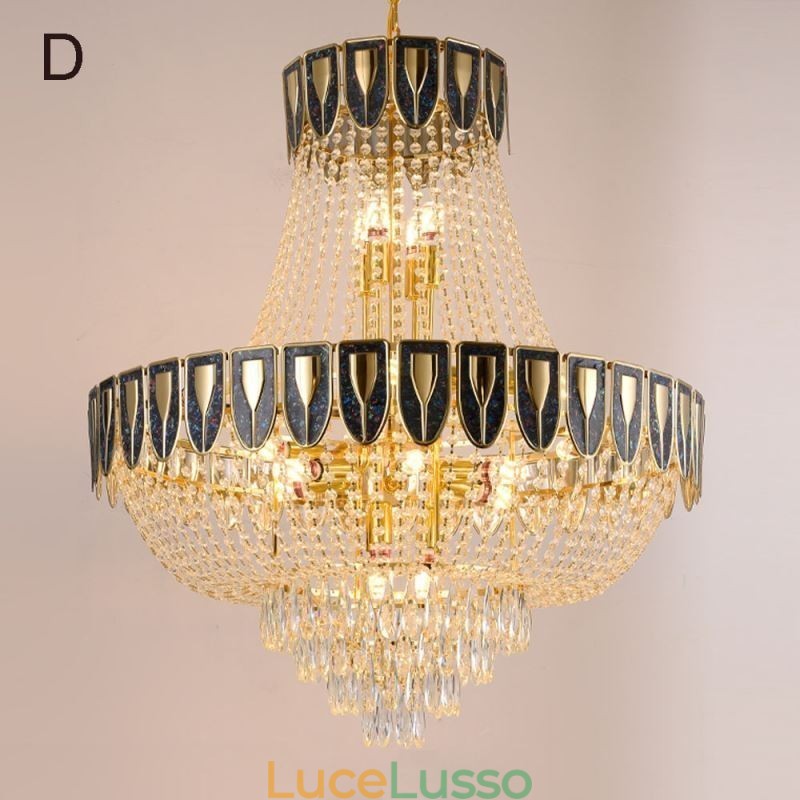 Lampada a sospensione in cristallo Lampada da soffitto decorativa di lusso