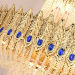 Lampada a sospensione in cristallo Lampada da soffitto decorativa di lusso 60 cm