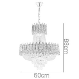 Lampada a sospensione in cristallo Lampada da soffitto decorativa di lusso 60 cm