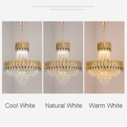 Lampada a sospensione in cristallo Lampada da soffitto decorativa di lusso 60 cm