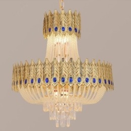 Lampada a sospensione in cristallo Lampada da soffitto decorativa di lusso 60 cm