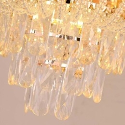 Lampada a sospensione in cristallo Lampada da soffitto decorativa di lusso 60 cm