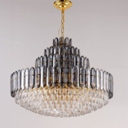 Lampada a sospensione in cristallo a quattro strati, lampada da soffitto decorativa di lusso, 80 cm