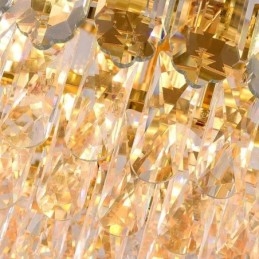 Lampada a sospensione in cristallo, rettangolare, di lusso, decorativa, da soffitto, 100 cm