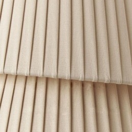 Lampada a sospensione in stile crema francese con paralume in tessuto a doppio strato