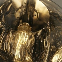 Lampada da soffitto nordica moderna con paralume in vetro colorato elettroplaccato