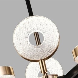 Lampada a sospensione minimalista a sette teste, lampada da soffitto circolare