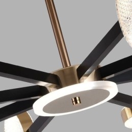 Lampada a sospensione minimalista a sette teste, lampada da soffitto circolare