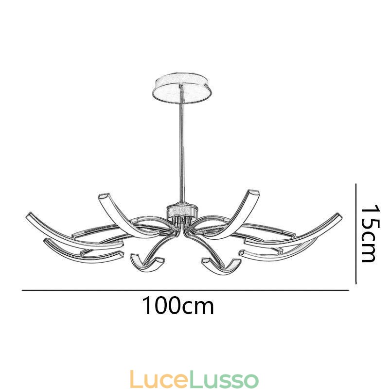 Lampada a sospensione Plafoniera minimalista trasformabile