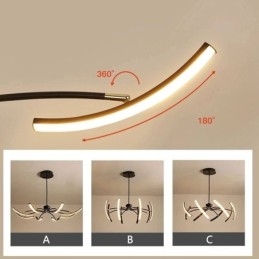 Lampada a sospensione Plafoniera minimalista trasformabile