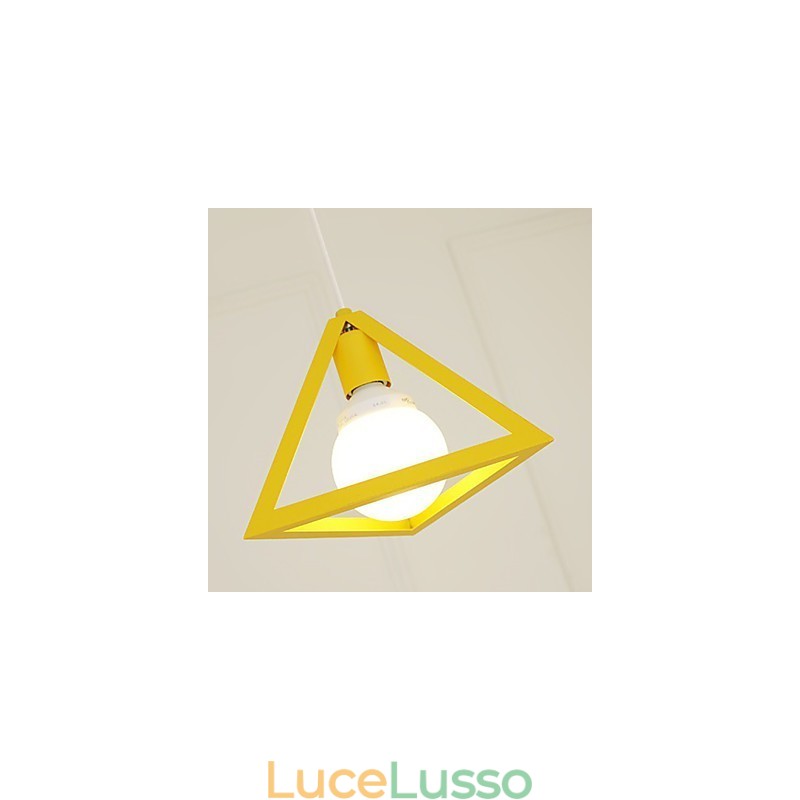 Lampadario in metallo dipinto in stile mini lanterna