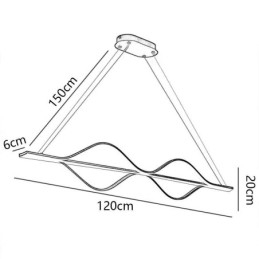 Lampada a sospensione minimalista Wave Light Ceiling Light