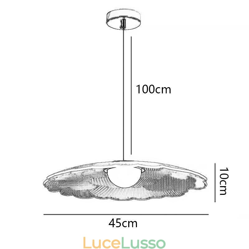 Lampada a sospensione in acrilico Flower Pan Lampada da soffitto