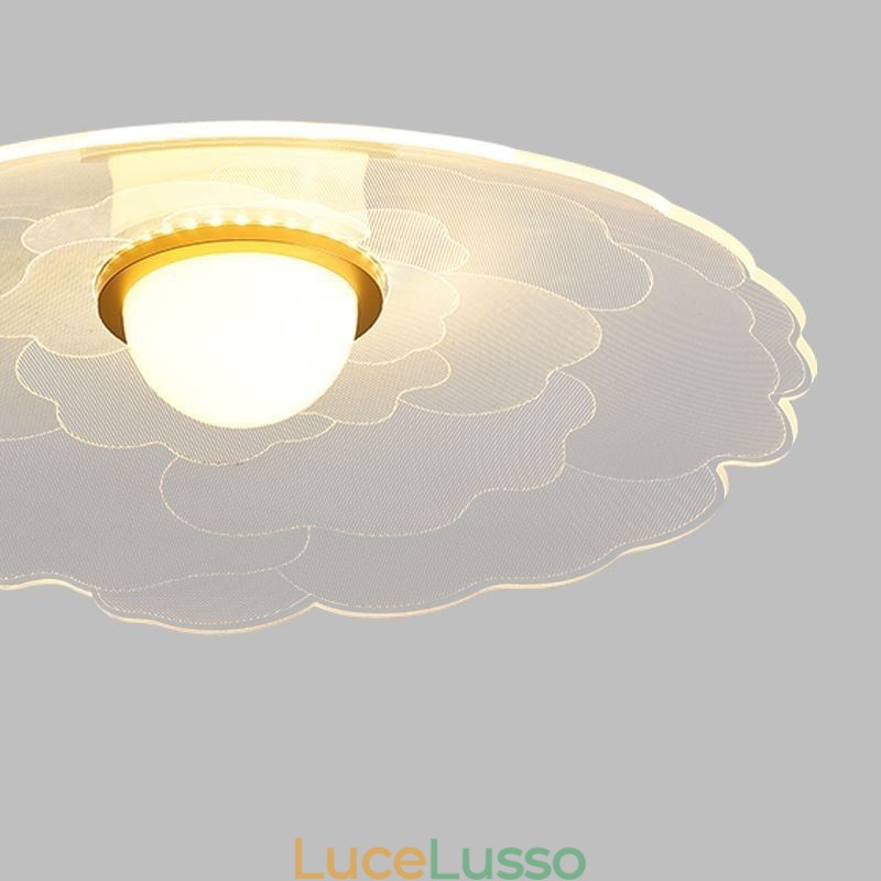 Lampada a sospensione in acrilico Flower Pan Lampada da soffitto