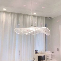 Lampada a sospensione in acrilico con foglia di loto Lampada da soffitto