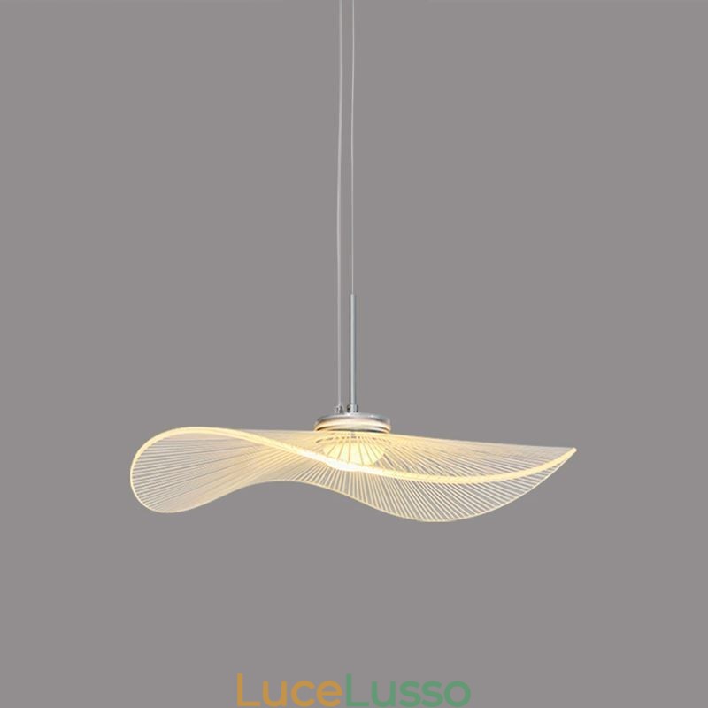 Lampada a sospensione in acrilico con foglia di loto Lampada da soffitto