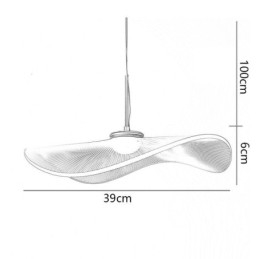 Lampada a sospensione in acrilico con foglia di loto Lampada da soffitto