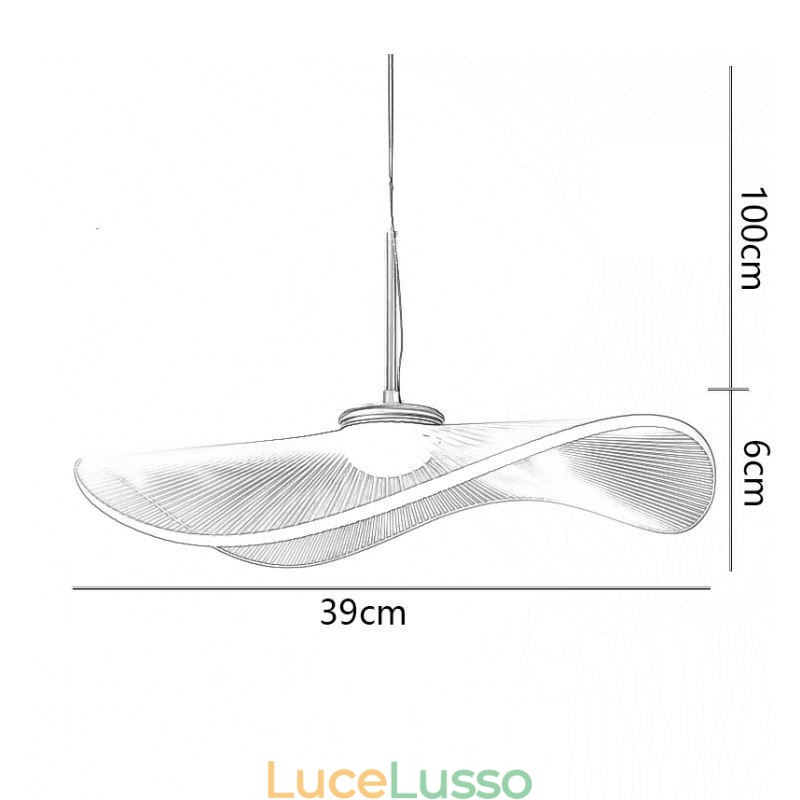 Lampada a sospensione in acrilico con foglia di loto Lampada da soffitto