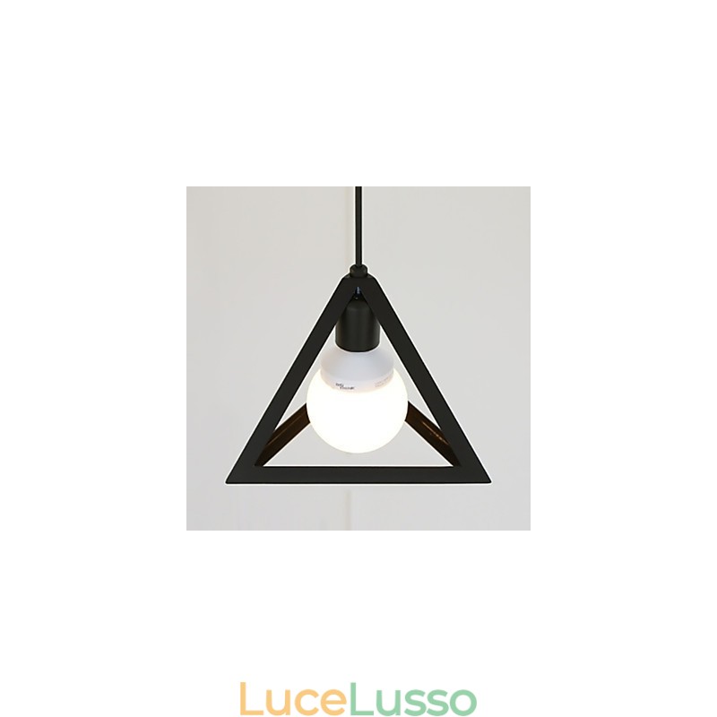 Lampadario in metallo dipinto in stile mini lanterna