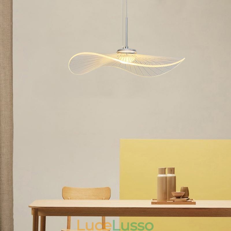 Lampada a sospensione in acrilico con foglia di loto Lampada da soffitto
