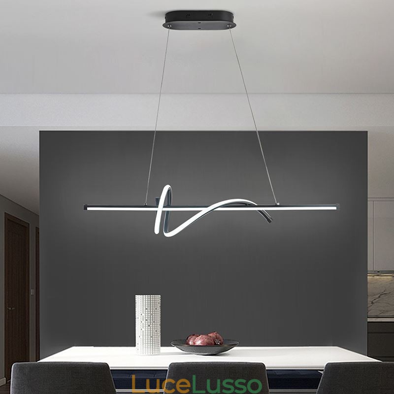 Lampada a sospensione minimalista Lampada da soffitto corta avvolgente