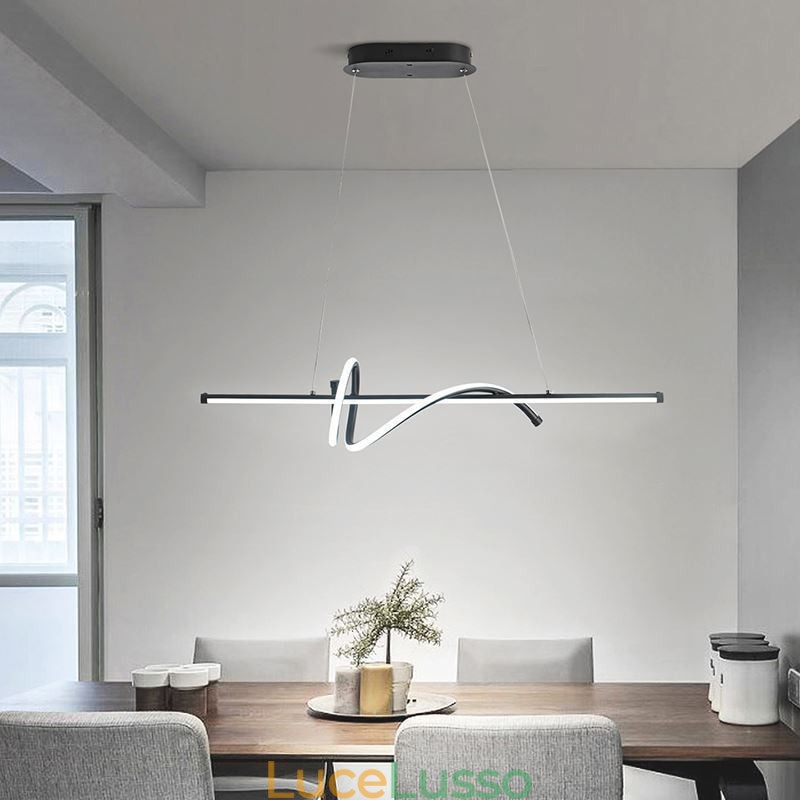 Lampada a sospensione minimalista Lampada da soffitto corta avvolgente