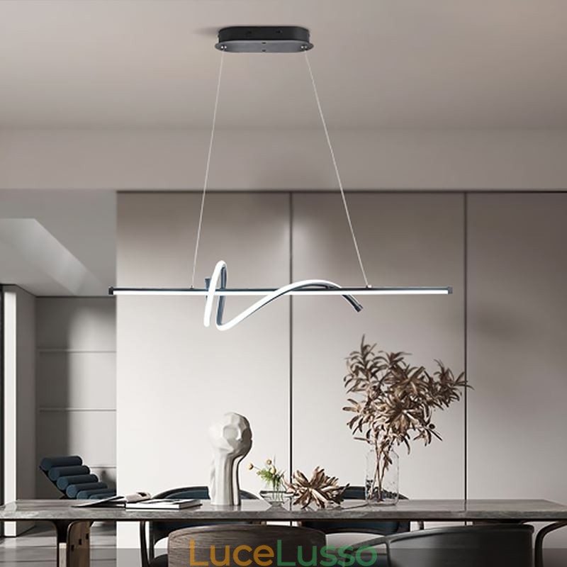 Lampada a sospensione minimalista Lampada da soffitto corta avvolgente