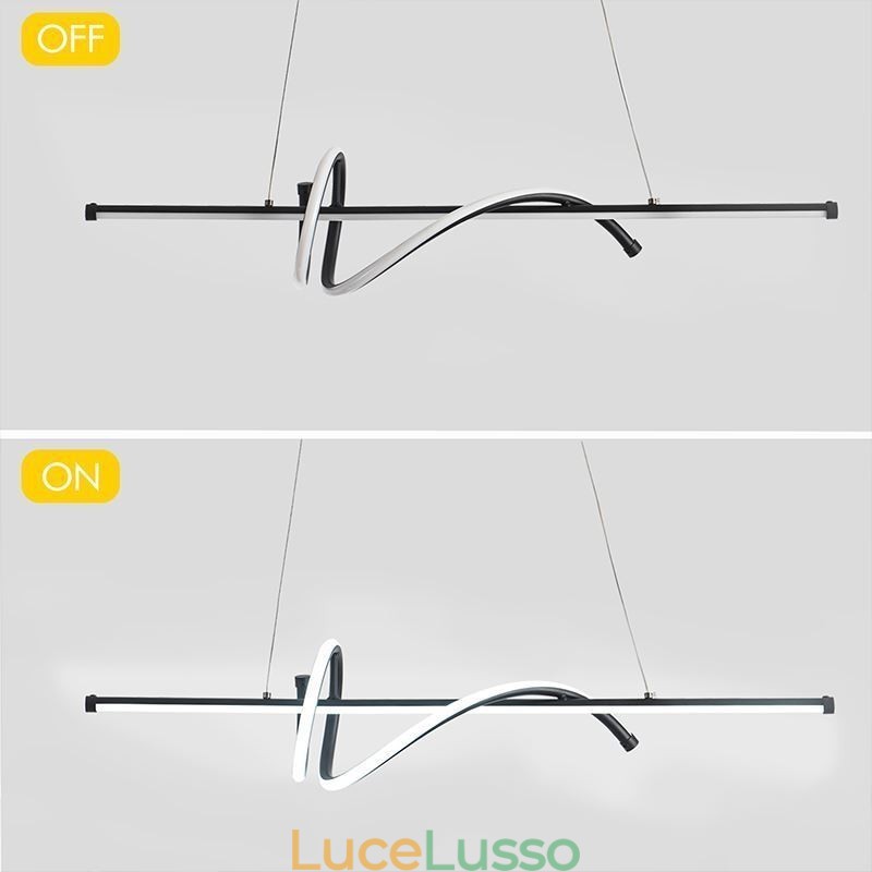 Lampada a sospensione minimalista Lampada da soffitto corta avvolgente