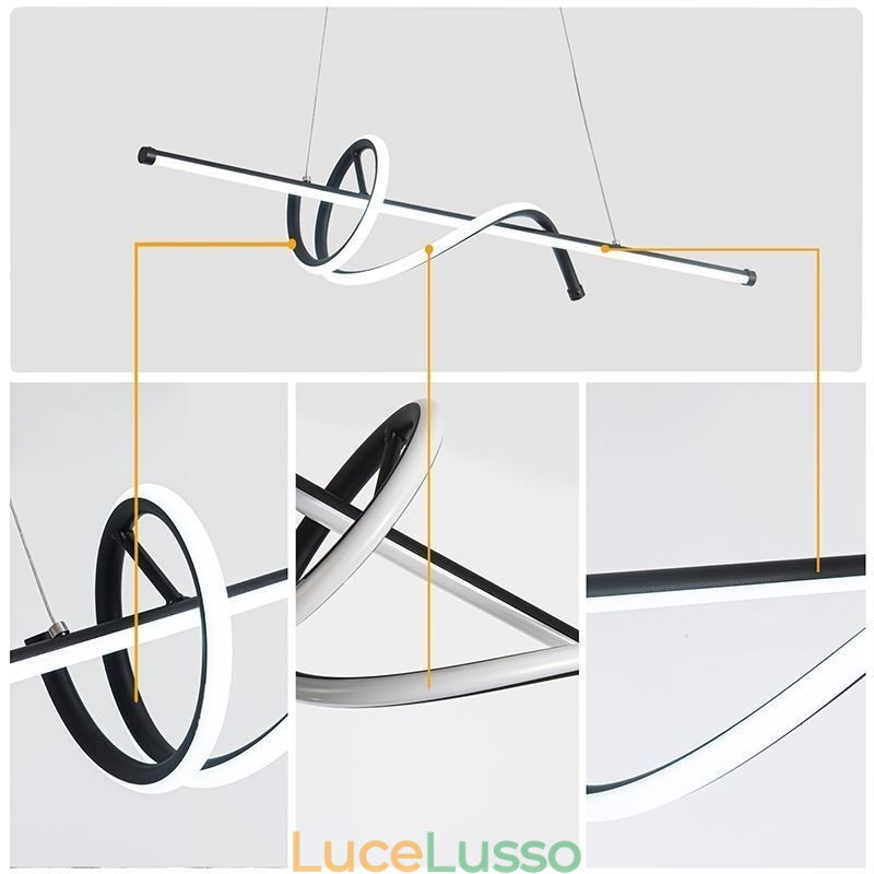 Lampada a sospensione minimalista Lampada da soffitto corta avvolgente