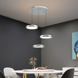 Lampada a sospensione a tre teste Lampada a sospensione rotonda