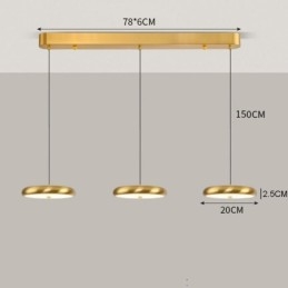 Lampada da soffitto Lampada a sospensione a tre teste