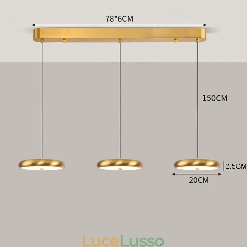 Lampada da soffitto Lampada a sospensione a tre teste