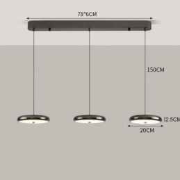 Lampada da soffitto Lampada a sospensione a tre teste