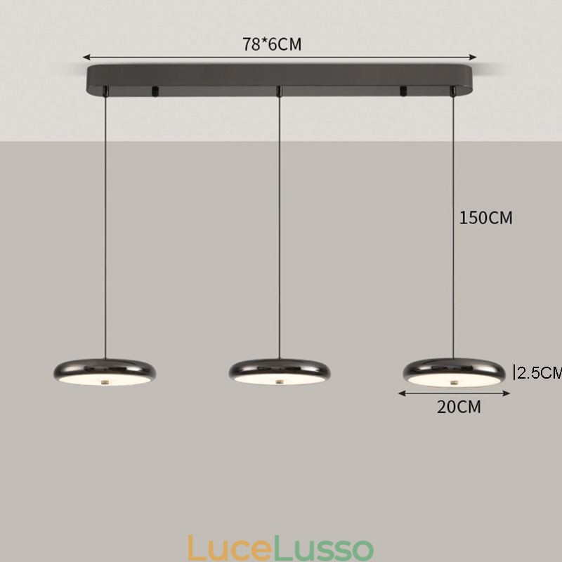 Lampada da soffitto Lampada a sospensione a tre teste