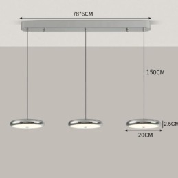 Lampada da soffitto Lampada a sospensione a tre teste