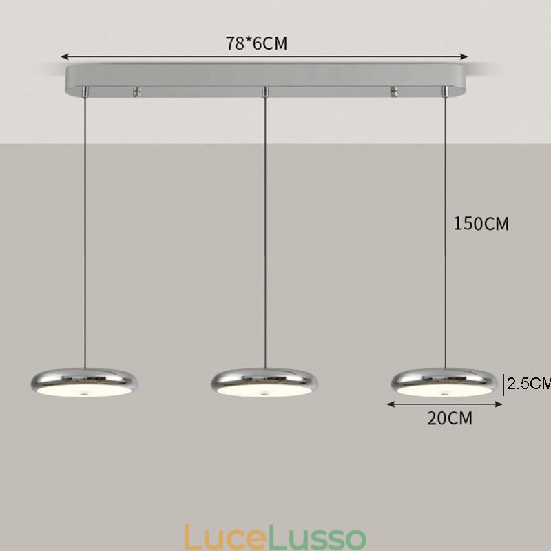 Lampada da soffitto Lampada a sospensione a tre teste
