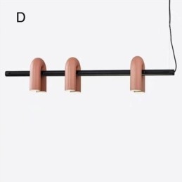 Lampada da soffitto in ferro battuto a forma di U, paralume girevole 90°
