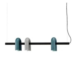 Lampada da soffitto in ferro battuto a forma di U, paralume girevole 90°