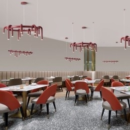Lampada a sospensione decorativa a forma di U