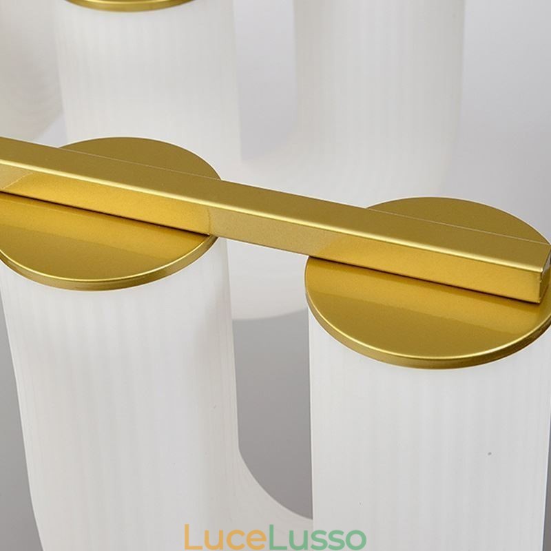 Lampadario a forma di U in stile crema francese