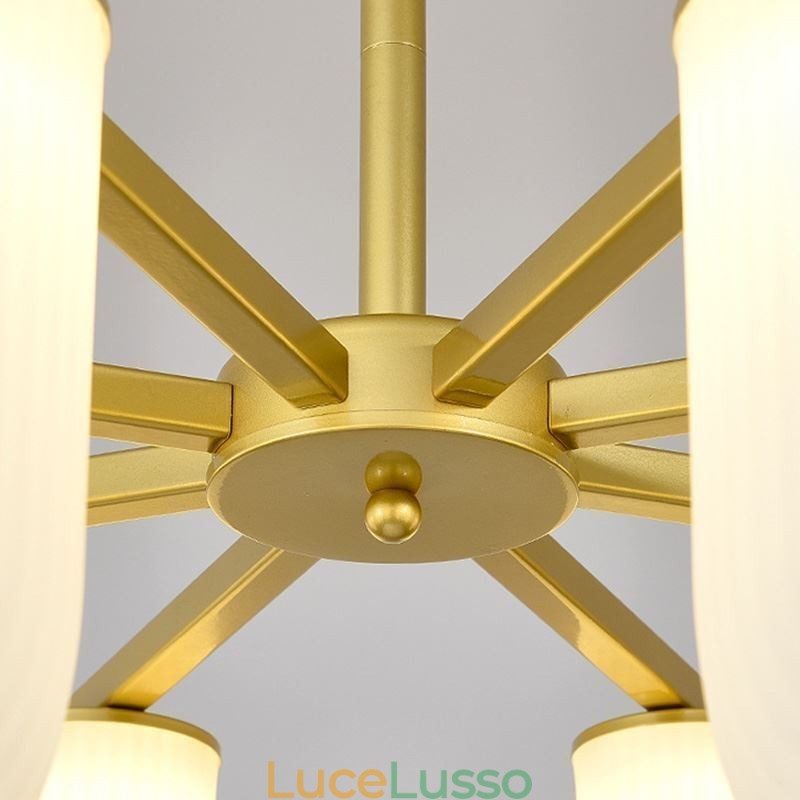 Lampadario a forma di U in stile crema francese