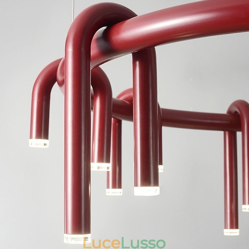 Lampada da soffitto moderna nordica duplex edificio circolare a forma di U lampada a sospensione
