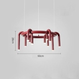 Lampada da soffitto moderna nordica duplex edificio circolare a forma di U lampada a sospensione