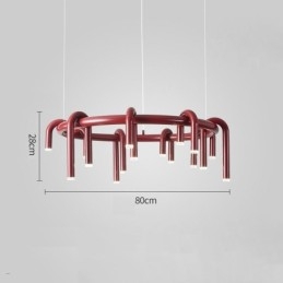 Lampada da soffitto moderna nordica duplex edificio circolare a forma di U lampada a sospensione