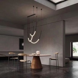 Lampada a sospensione Creative Line Bamboo Lampada da soffitto Nero Oro