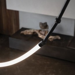 Lampada a sospensione Creative Line Bamboo Lampada da soffitto Nero Oro